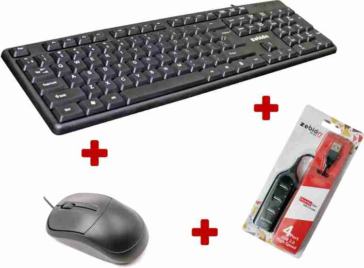 zebion K500 keyboard + Dazzle Mouse + Pronto 101 USB HUB Combo Set Price in  India - Buy zebion K500 keyboard + Dazzle Mouse + Pronto 101 USB HUB Combo  Set online at Flipkart.com