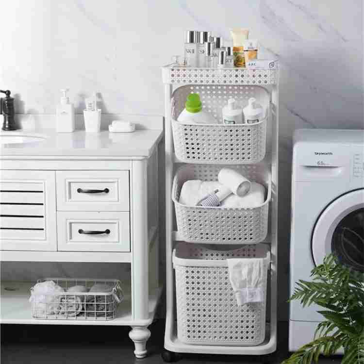 White and online colour laundry basket