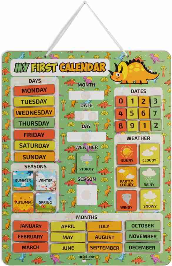 My First Calendar Board For Kids Preschool Wall Hanging Learning Calendar  Board Paper Print - Educational posters in India - Buy art, film, design,  movie, music, nature and educational paintings/wallpapers at Flipkart.com