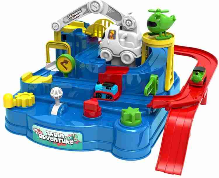 Happy Hues Race Train Track Adventure Toys for Toddlers Vehicle