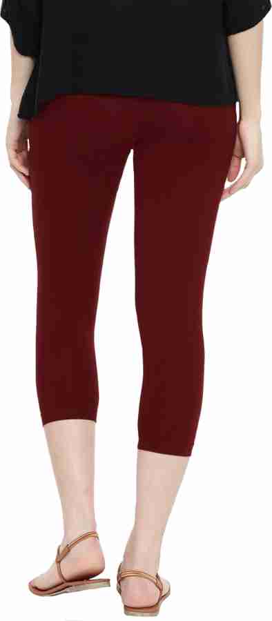 BlackCoal Womens 4 Ways stretchable 3/4 Leggings Women Grey, Brown