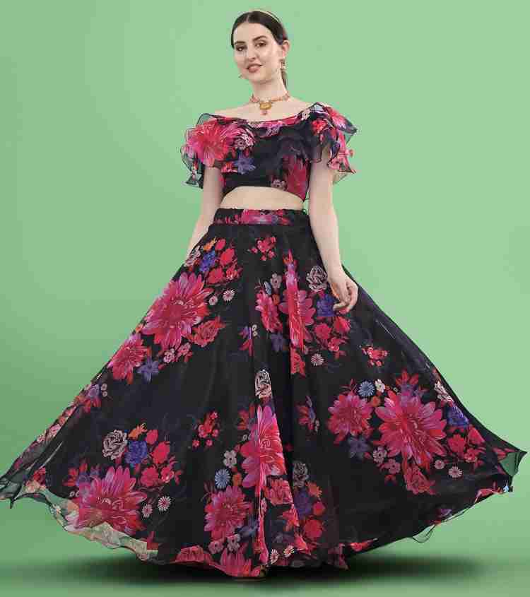 FASHION BASKET Floral Print Self Design Semi Stitched Lehenga Choli Buy FASHION BASKET Floral Print Self Design Semi Stitched Lehenga Choli Online at Best Prices in India Flipkart