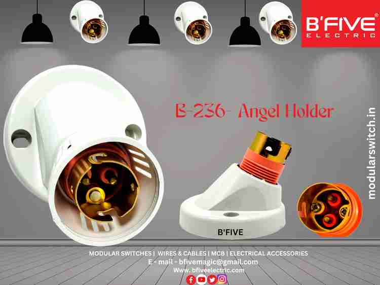 b five Angle Wall Lamp Holder for Led Electric Bulb for Home with