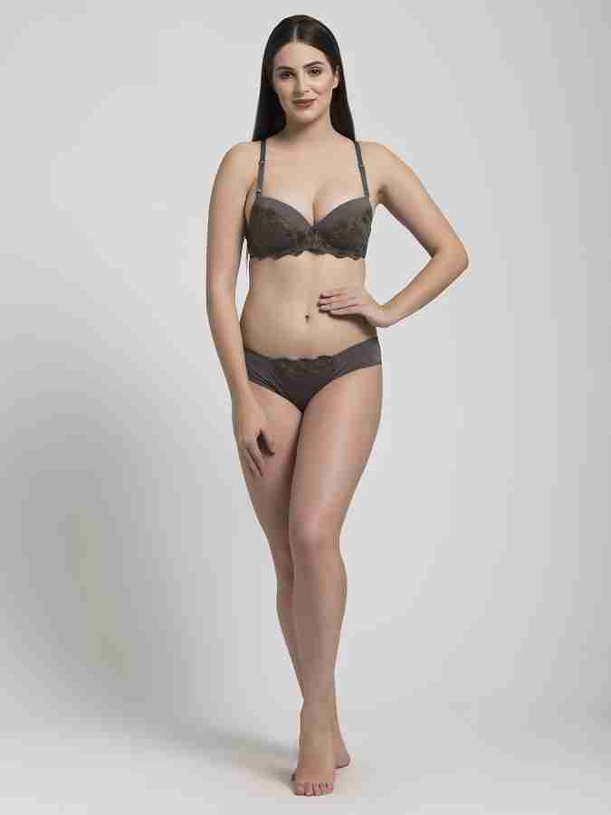 Buy Makclan Tempting Lace Black Lingerie Set for Women Online in India