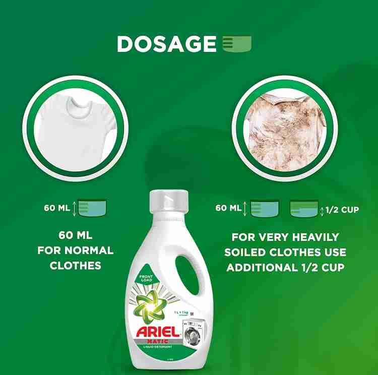 Ariel Matic - Detergente líquido para carga frontal, 1 litro, paquete de 1