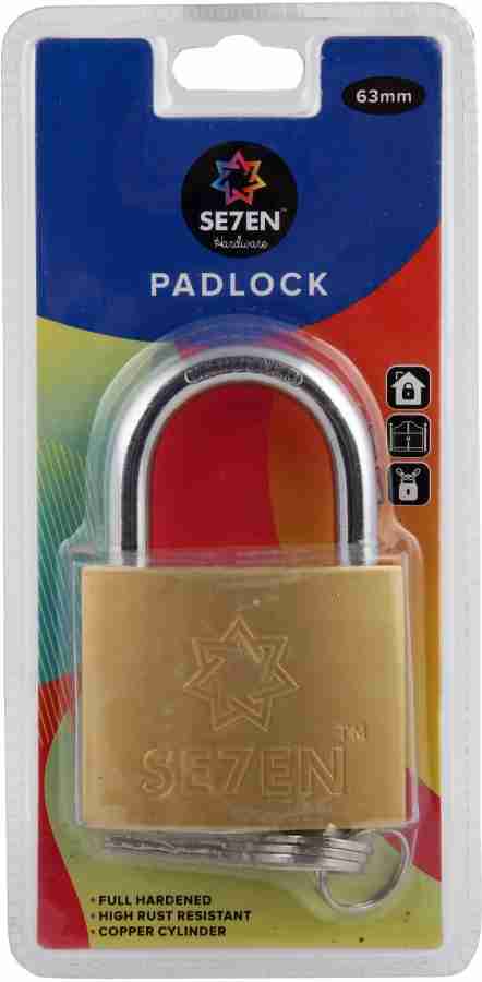 Se7en Heavy Duty Pad Lock 63mm Padlock with 3 Keys Padlock - Buy