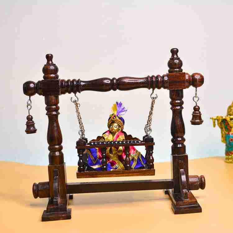 Santarms Handcrafted Wooden Art Lord Krishna Jhula Jhula Price in India Buy Santarms Handcrafted Wooden Art Lord Krishna Jhula Jhula online at Flipkart