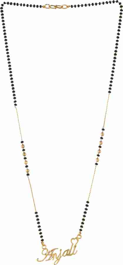 rsqolor ANJALI Name Locket Gold plated Stainless Steel Locket Brass Mangalsutra Price in India Buy rsqolor ANJALI Name Locket Gold plated Stainless Steel Locket Brass Mangalsutra Online at Best Prices...