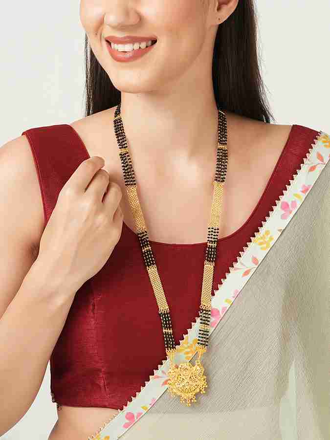Heavy gold mangalsutra design with store price