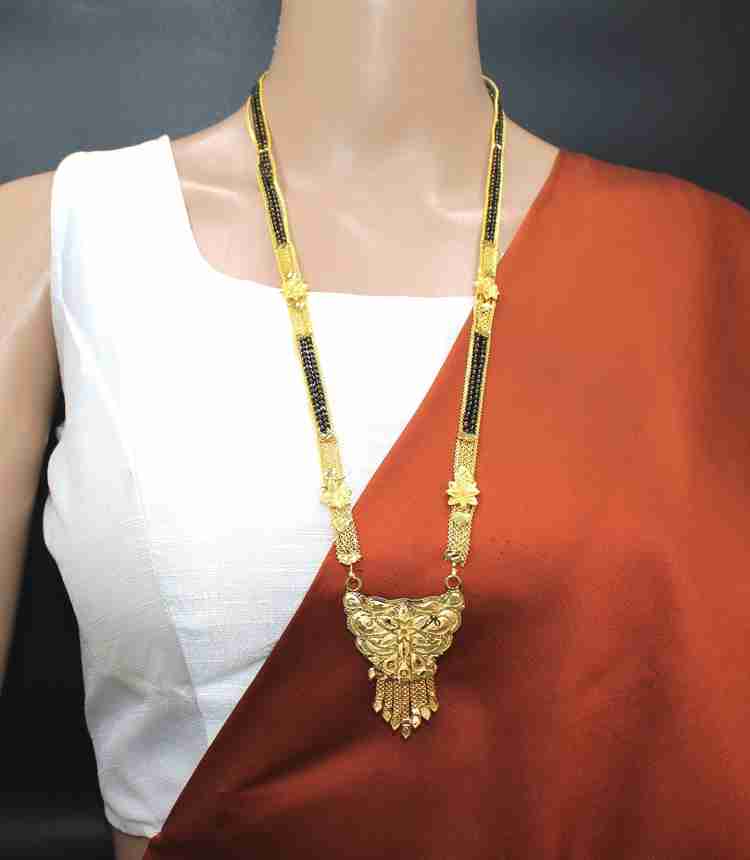 COLOUR OUR DREAMS TraditionaL One Gram Gold Plated 30 Inch Long Black Beads Golden Mangalsutra Alloy Tanmaniya Price in India Buy COLOUR OUR DREAMS TraditionaL One Gram Gold Plated 30 Inch