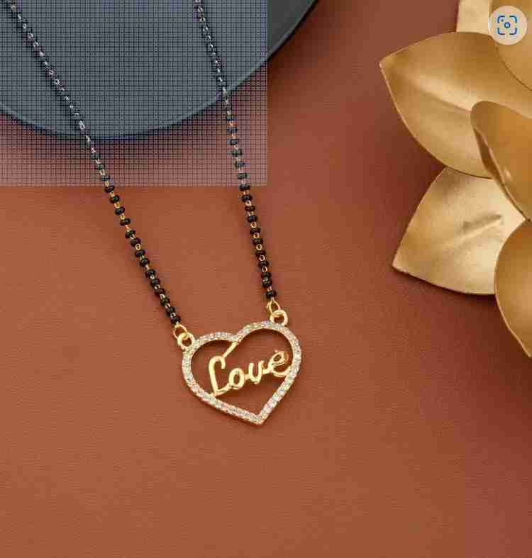 Mangalsutra with heart shape pendant hot sale