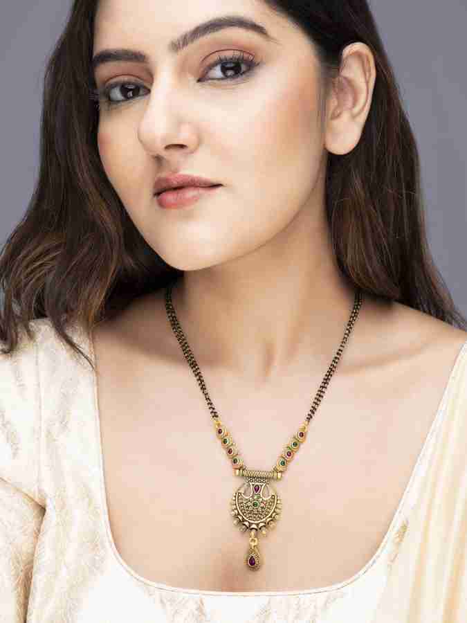 Oxidised deals gold mangalsutra