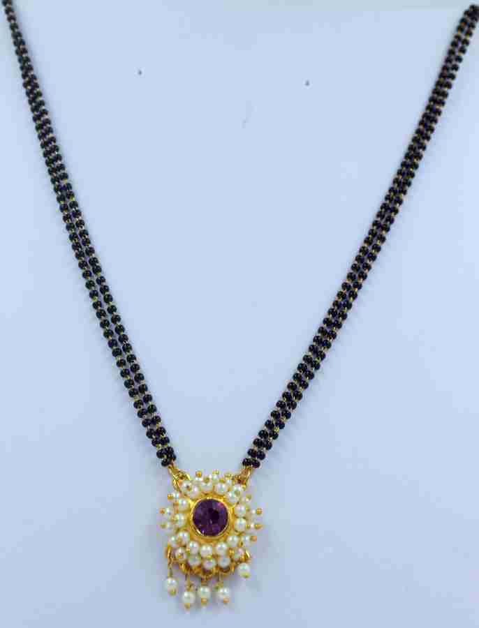 Black beads mangalsutra store with pearls