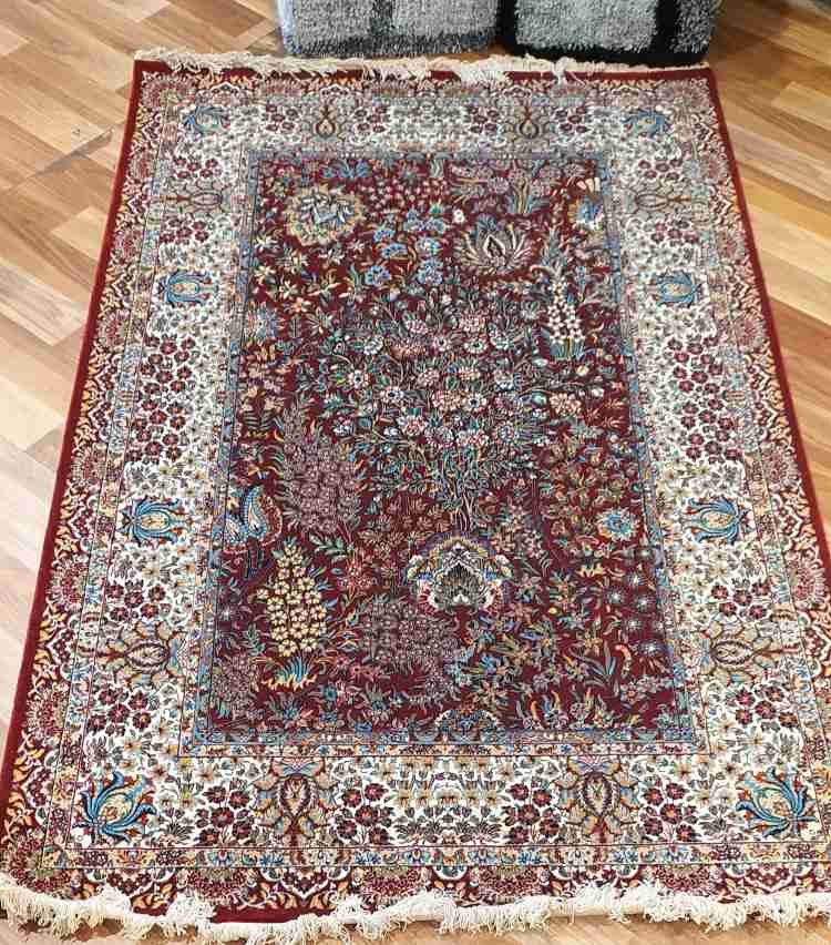 KASHMIR HANDLOOM Silk Floor Mat - Buy KASHMIR HANDLOOM Silk Floor Mat  Online at Best Price in India