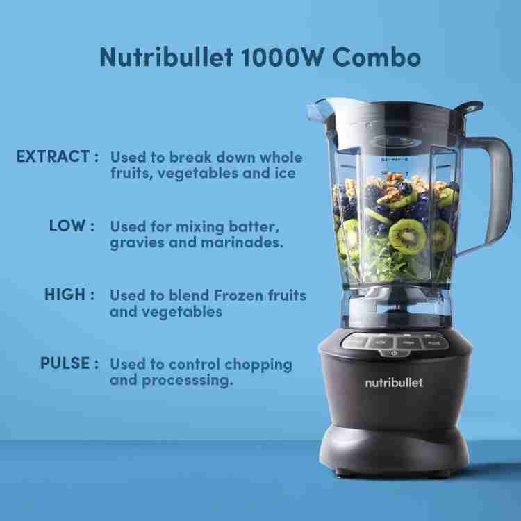 Buy NutriBullet NBC-1209SL Blender Combo, 1200W (Silver), 4 Jars Online at  Best Prices in India - JioMart.