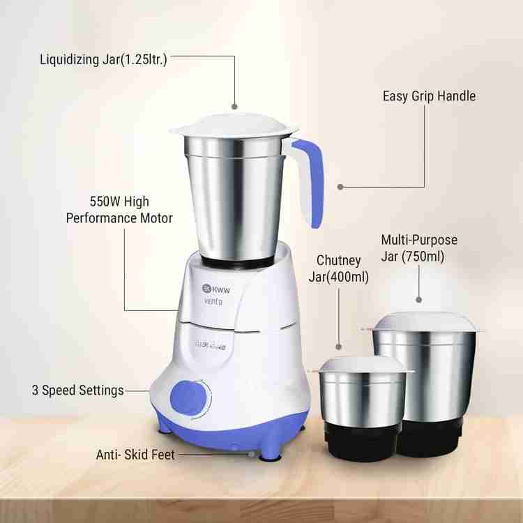 KWW Masala Mixer Grinder for Kitchen Home ISI Certified Shock