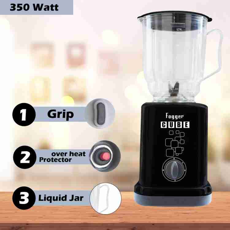 Fogger Electric Bullet Blender 350 Mixer Grinder 3 Jars Black