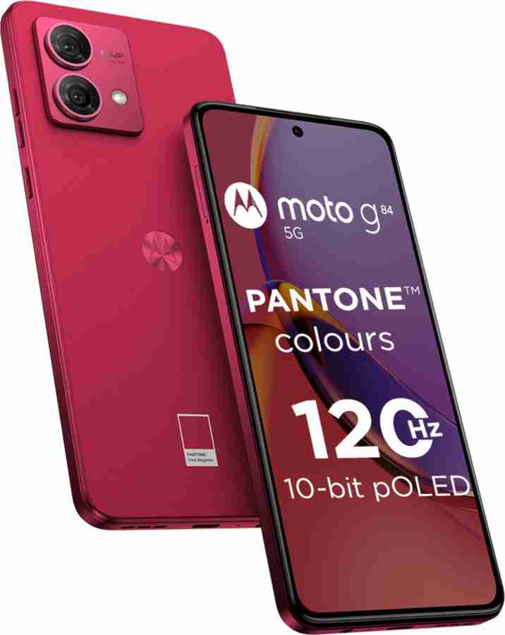 Motorola Moto G84 5G (GSM Unlocked, International Version) 256GB + 12GB RAM  Dual SIM Android 13 Smartphone (Viva Magenta)