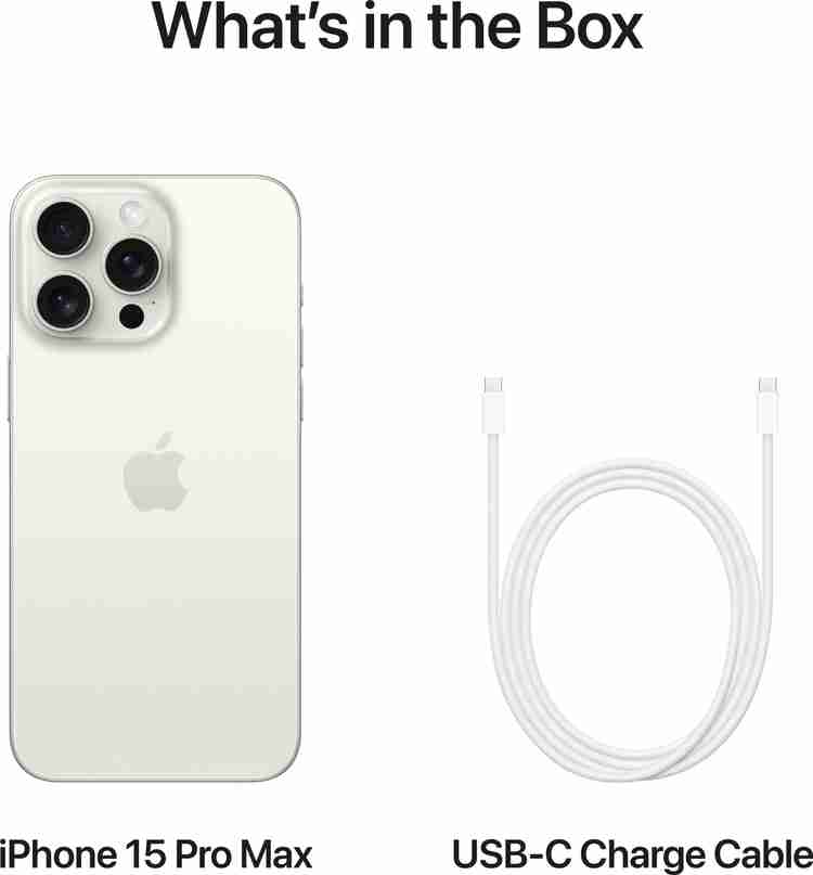 Apple iPhone 15 Pro Max (White Titanium, 256 GB)