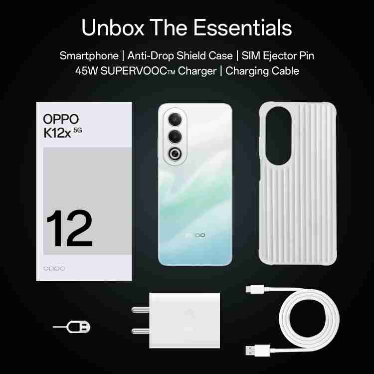 OPPO K12x 5G with 45W SUPERVOOC Charger In-The-Box (Feather OPPO K12x 5G with 45W SUPERVOOC Charger In-The-Box (Feather
