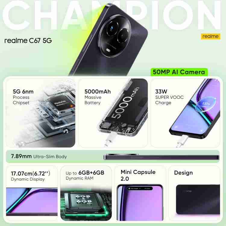 Buy realme C67 5G (Dark Purple, 128 GB) (4 GB RAM) at the Best