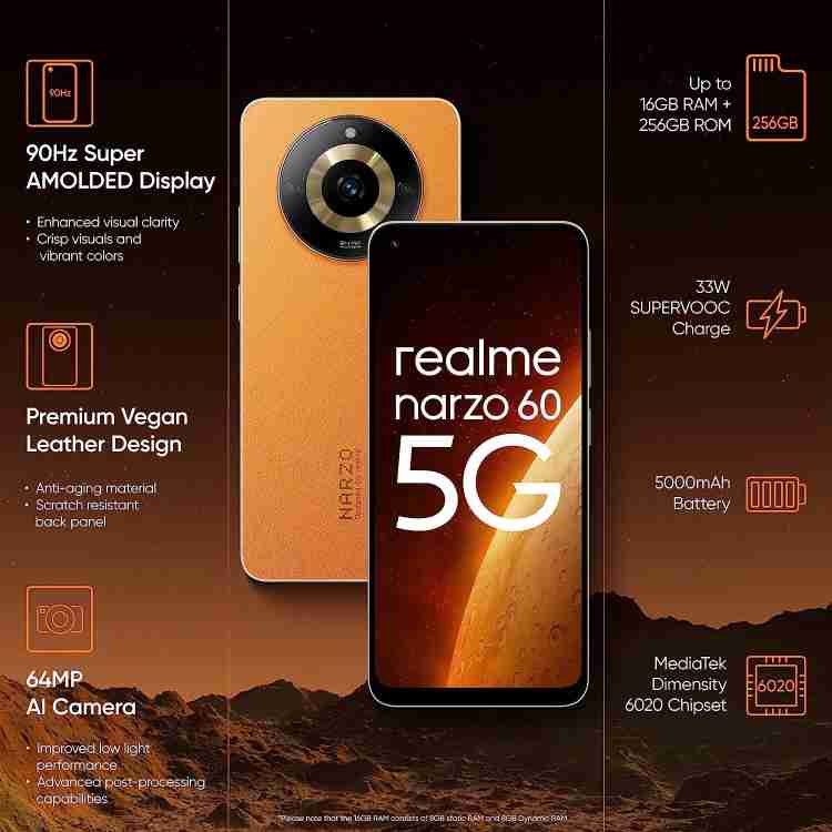 Realme Narzo 60 Series 5G smartphones, Buds Wireless 3 launched in India:  Check price, features and specifications