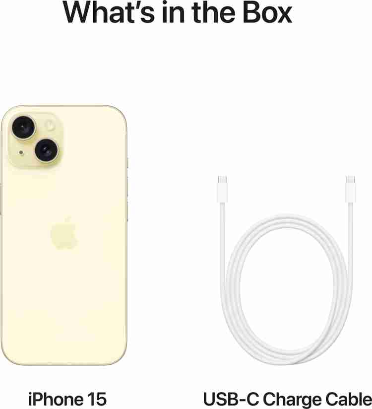 Apple iPhone 15 (Yellow, 128 GB)