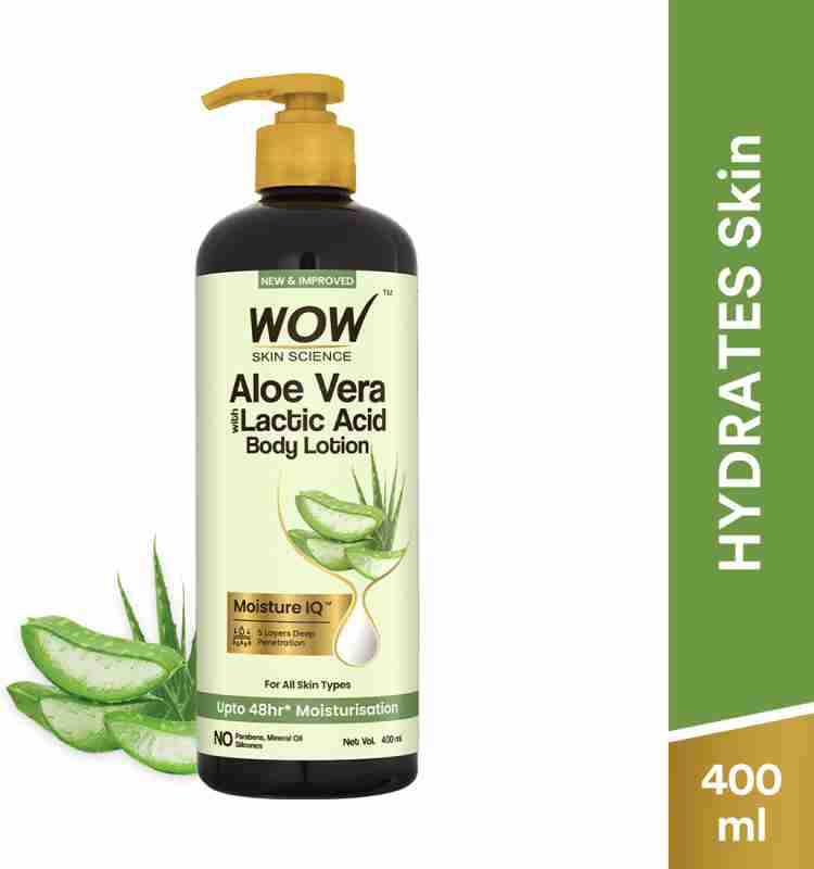 WOW SKIN SCIENCE Aloe With Lactic Acid Body Lotion Price in India Buy WOW SKIN SCIENCE Aloe With Lactic Acid Body Lotion Online In India Reviews Ratings Features Flipkart