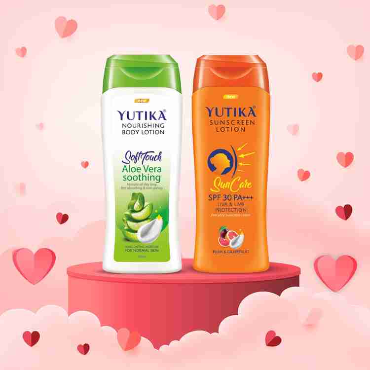 Yutika Aloevera Body Lotion For Women 300 ml and Sunscreen Cream