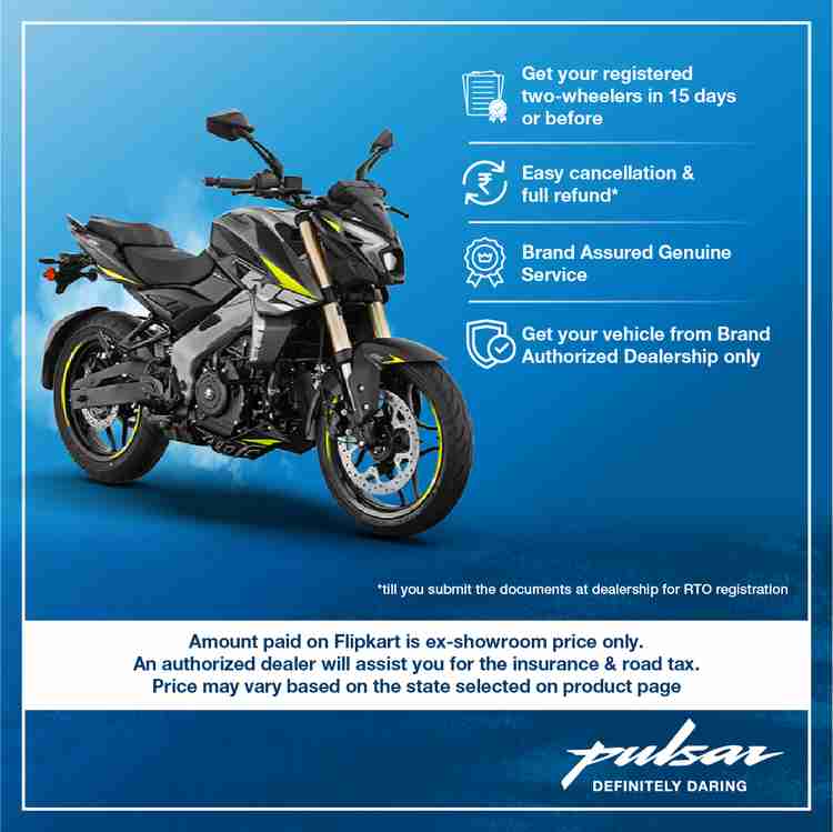 Bajaj pulsar showroom price clearance