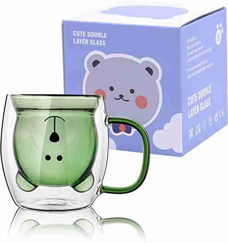 1 Piece Family Pack Cute Bear Mug Cute Bear Tea Cup 8.5 Oz Double