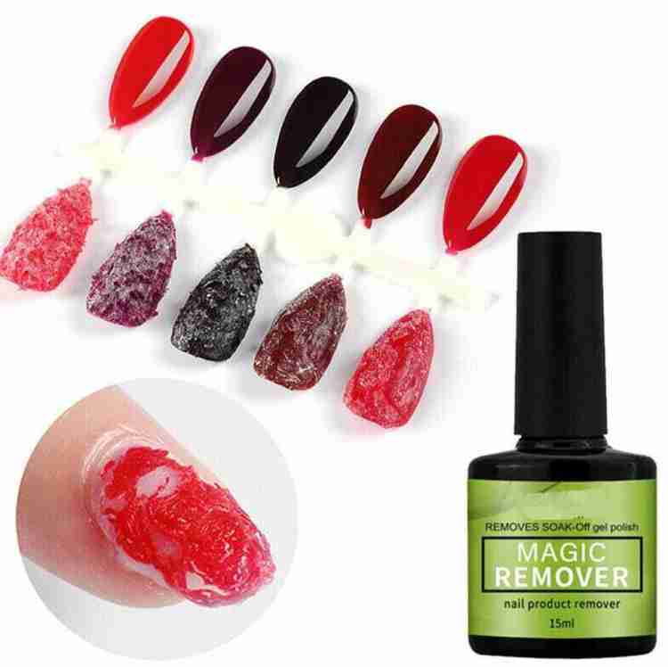Magic Remover Gel Nail Polish Remover Within 2-3 Min Peel off Varnishes  without Soak off Remover Tools (15ml - Remover Gel)