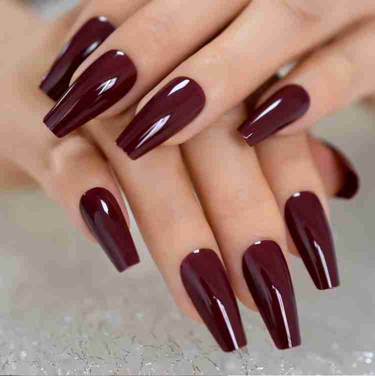 Maroon store nail color