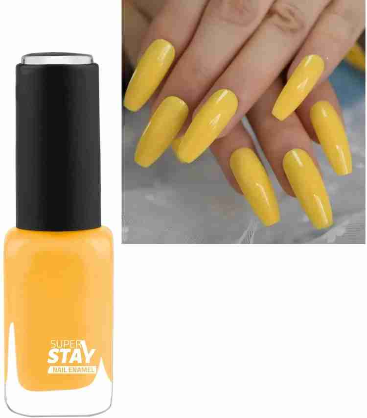 Matte shop yellow nails
