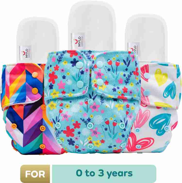 MYLO Baby Reusable Cloth Diapers Insert Pad Washable 100 Absorption 0 3 yrs