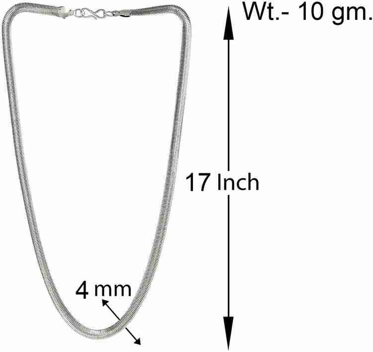 17 sterling sales silver chain