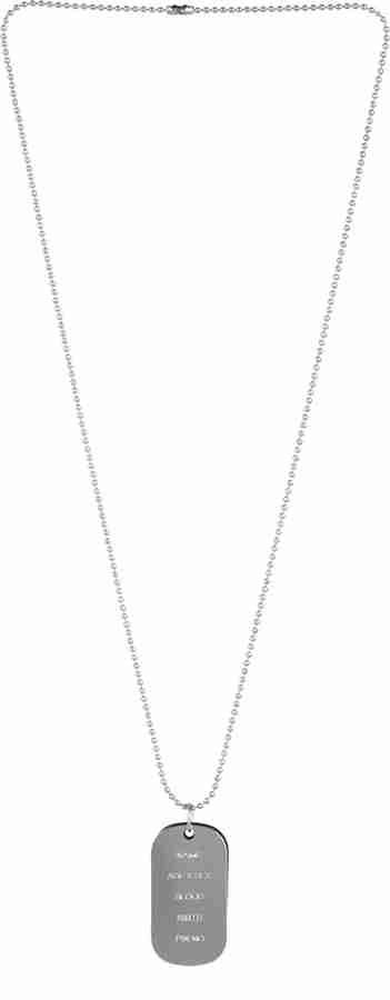 Name tag chain necklace clearance