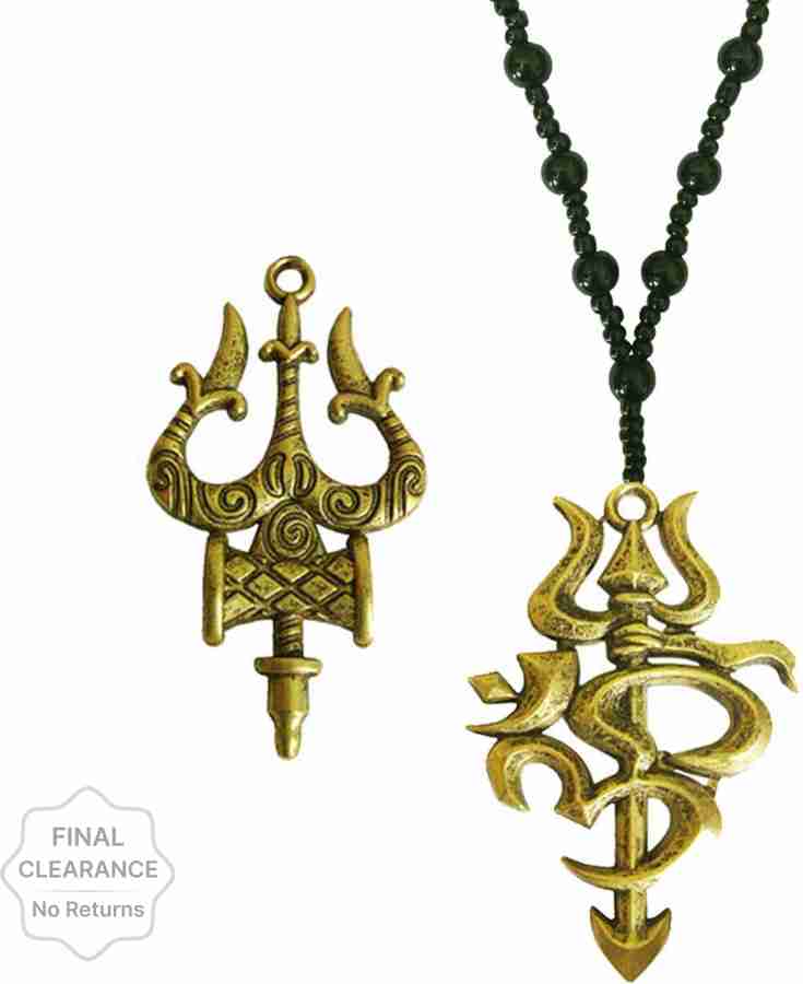 Om with clearance trishul locket