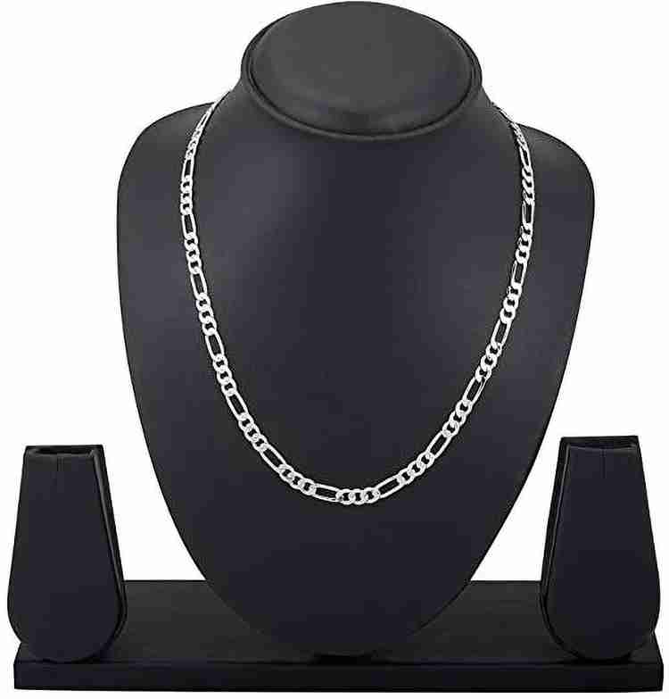 LOYAL INDIA CORPORATION 92.5 Pure Silver Sachin Chain For Men Boys