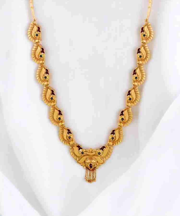 TLGS Gold Polish Necklace Short length Real Gold Look for Women Girls Gold plated Plated Brass Necklace Price in India Buy TLGS Gold Polish Necklace Short length Real Gold Look for Women