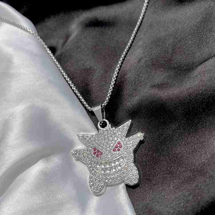 Oralia Gengar Iced Out Hip Hop Pendant Necklace Stainless Steel