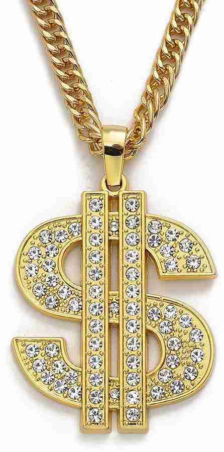 Gold dollar pendant best sale for mens