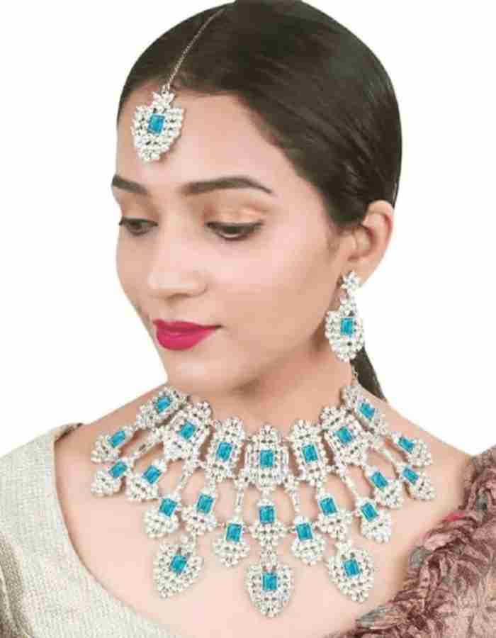 White stone jewellery deals set for wedding