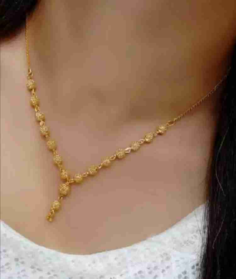 Jewel WORLD Gold Plated 18 Inch Pendant necklace chain design for girls women Cubic Zirconia Gold plated Plated Brass Copper Chain Price in India Buy Jewel WORLD Gold Plated 18 Inch Pendant necklace