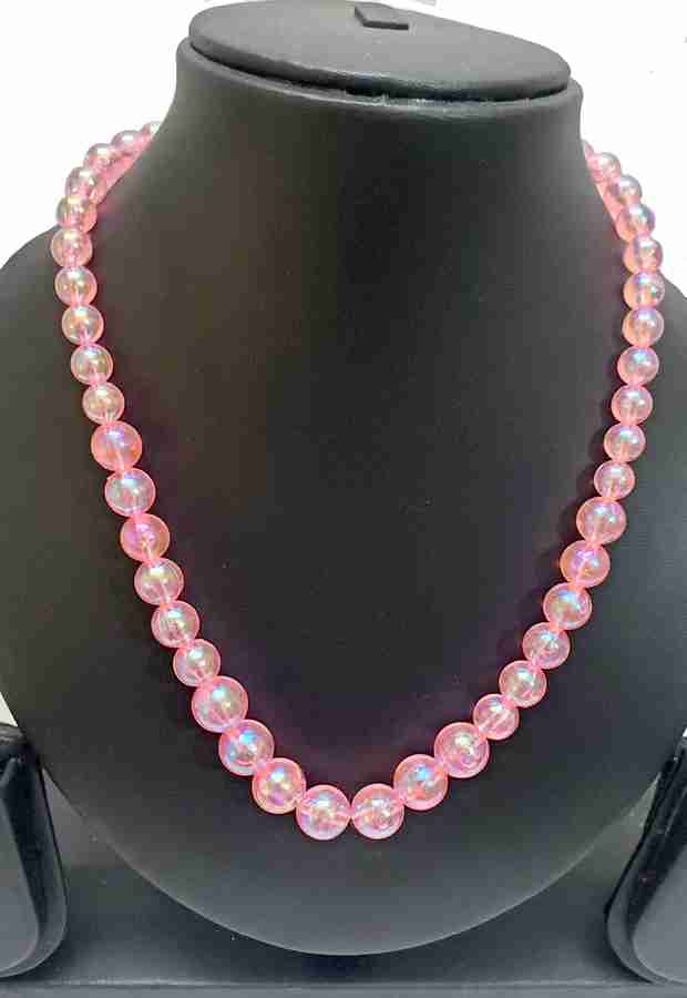 Loja collection High quality transparent baby pink pearl mala Plastic Necklace Price in India Buy Loja collection High quality transparent baby pink pearl mala Plastic Necklace Online at Best Prices i...