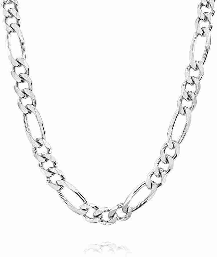 LOYAL INDIA CORPORATION 92.5 Pure Silver Sachin Chain For Men Boys