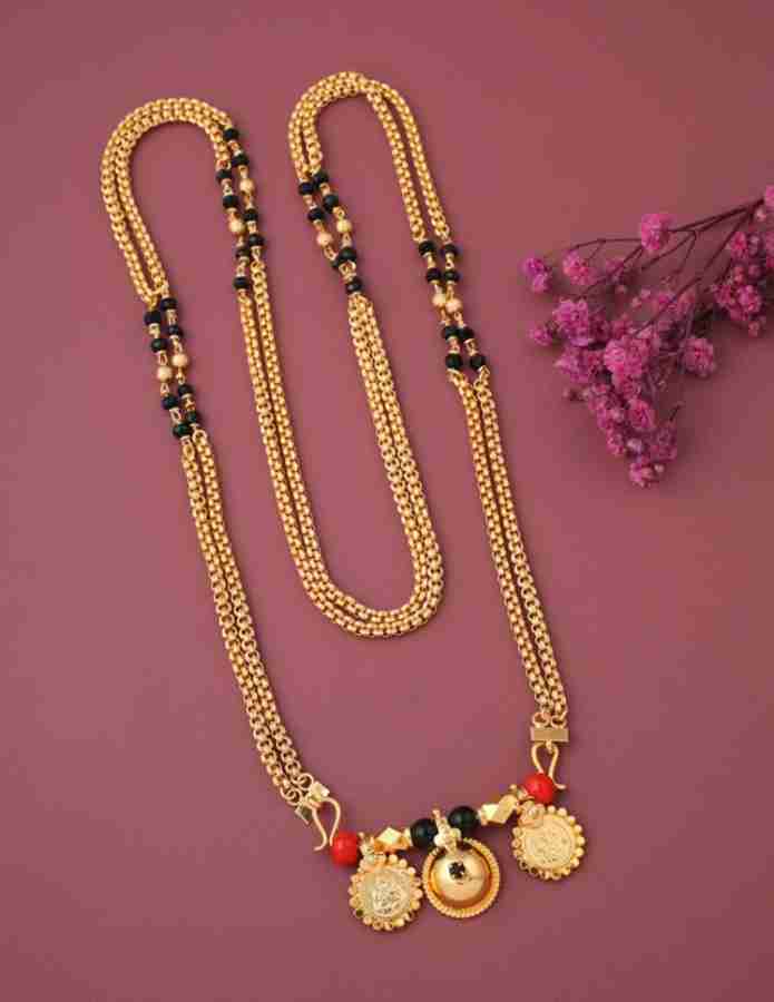 1 gram gold long mangalsutra designs store with price