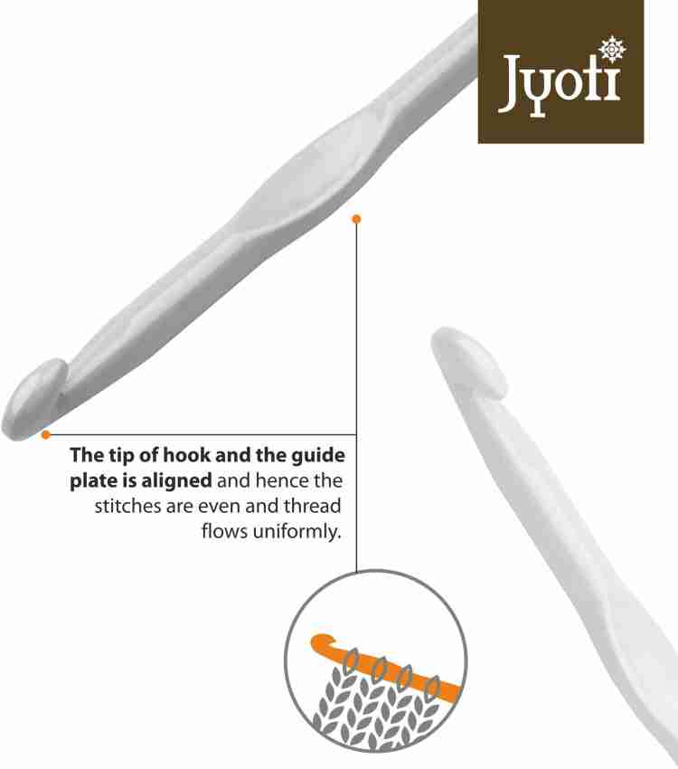 Jyoti Crochet Hooks - Aluminium (1 Piece of Grey Color 6 Inch