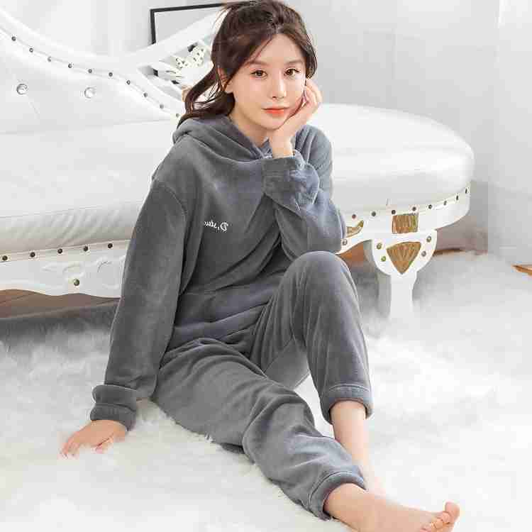 Buy Grey Printed Cotton Night Suit Online at Rs.1159