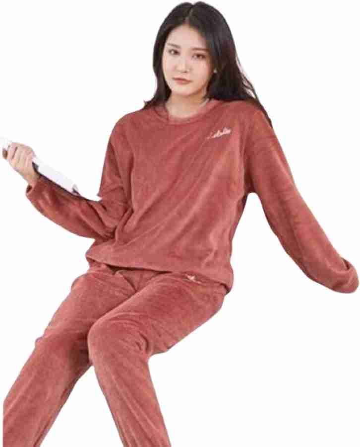 RAUNIYAR TRADERS Women Solid Red Night Suit Set Price in India Buy RAUNIYAR TRADERS Women Solid Red Night Suit Set at Flipkart Night Suit Set